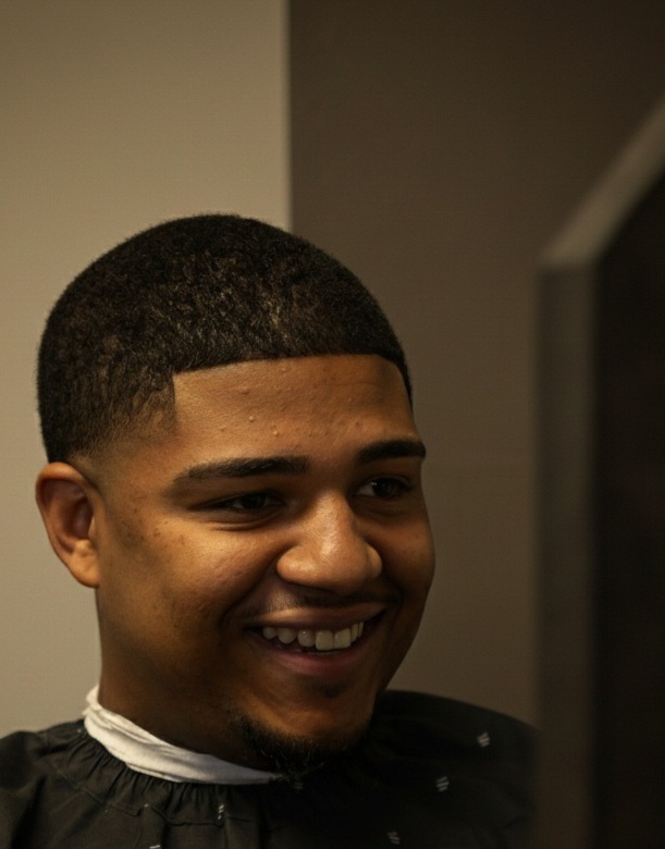 Barber at work